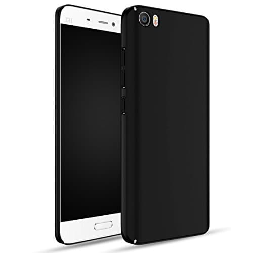 Apanphy Xiaomi 5 Case [High Quality] [Ultra Slim] [Hard Silky] [Scrub Shell] [Full Protection] [Rear Skin Feel] Cover For Xiaomi 5 Black
