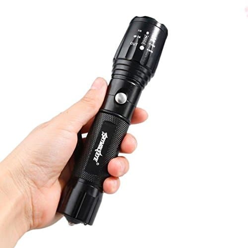 SMett 5000LM G700 Tactical LED Flashlight X800 Zoom Super Bright Military Light Lamp (Black)