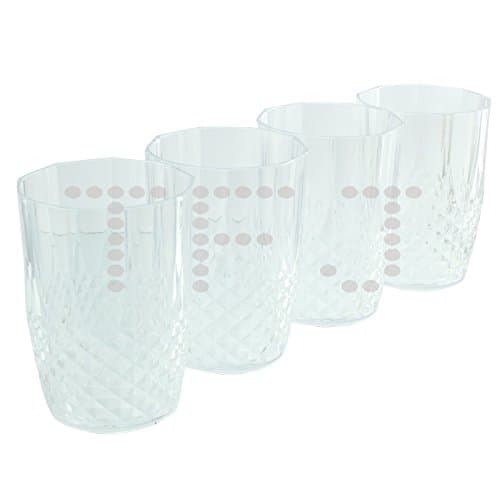 4pc Crystal Effect Plastic Tumbler - Transparent Cups - Made Of Plastic Material (Set of 1)