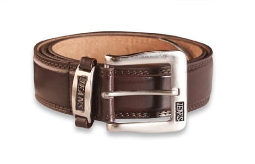 Hawkdale Mens Leather Casual Jeans Belt With Chrome Tip 1.5" (40mm) - # 816-400 Brown, X-Large