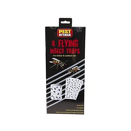 4 x Flying Insect Glue Paper Traps Bugs Indoor Outdoor Patio Garden Pest.