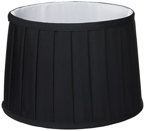 By rydens – Venice Cotton Pleated Lampshade Diameter 18 cm B30 – Colour Black