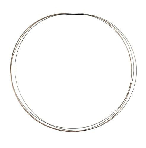 AQT Women's Necklace 09.007, BI-COLOR, 4 strands, 1 x rose gold plated, 3 x Steel color with bayonet clasp, stainless steel, length 38 - 50 cm (50)