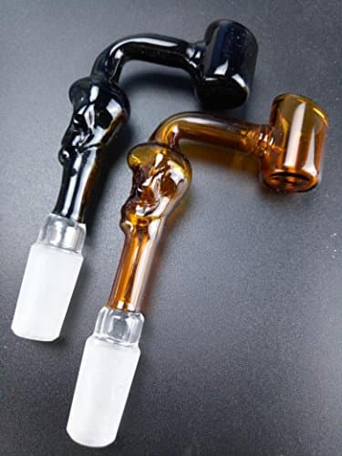 FARAR Handmade 14.4 mm/18.8 mm Glass Bowl 2PCs/Set Glass Accessories (18.8mm, Black+Amber)