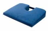 Tush Cush Seat Cushion - Small Home Office Car Compu Computer Ergonomic Orthopedic Chair Cushion - Navy Velour Fabric