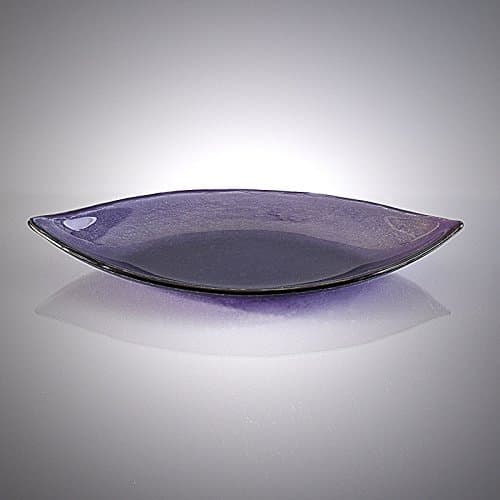 Purple Oval Boat Dish Large Centerpiece in Metallic Iridescent Finish
