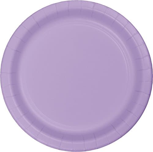 Creative Converting Touch of Color 24 Count Paper Lunch Plates, Luscious Lavender