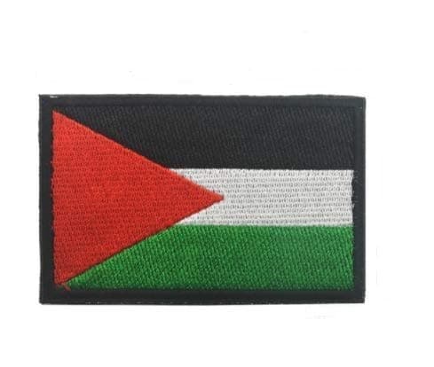 Palestinian Flag Military Patch Fabric Embroidered Badges Patch Tactical Stickers for Clothes with Hook & Loop