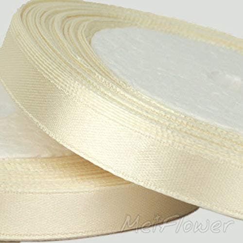 25 METRES X 10MM OF SATIN RIBBON FOR WEDDING FAVOUR / CRAFT / GIFT WRAP/ CHRISTMAS (CREAM)