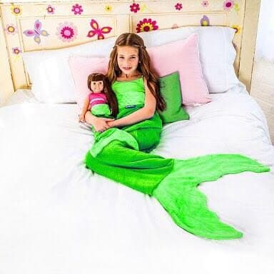 Mehakent Mermaid Tail Crocheted Blanket Knitted Sleeping Bag for Children Throw Bed Sofa Wrap Lovely for 4-14 Years…