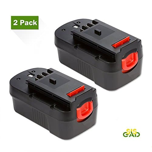 SISGAD 18v 3000mAh Ni-Mh Replacement Battery for Black & Decker 244760-00 A18 HPB18 HPB18-OPE Firestorm A18 FS180BX FS18BX FSB18 (2 Packs)