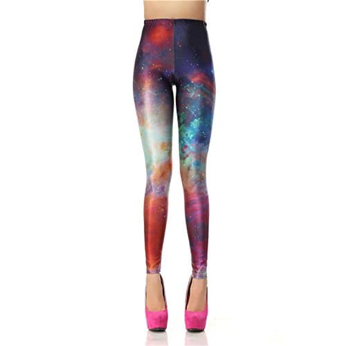 MAYUAN520 Fashion 3D Digital High Waist Elastic Slim Legins Colorful Galaxy Leggins Printed Women Leggings Women Pants