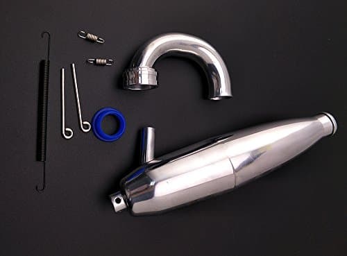 RC 1/8 Nitro Engine Car Buggy Alloy EXHAUST Tube Tuned COUPLER PIPE MUFFLER SLV