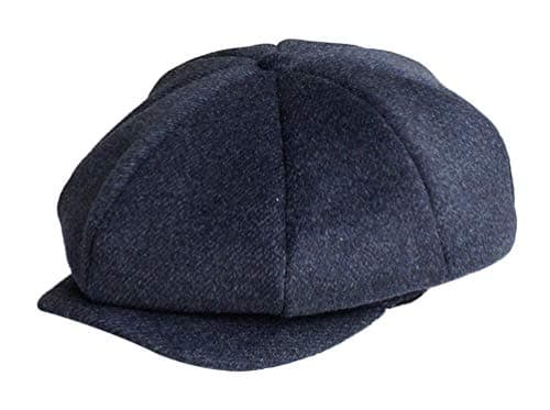EachWell Men's 8 Piece Wool Blend Newsboy Flat Cap Herringbone Collection Hat