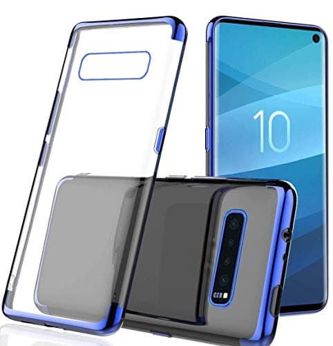 Sajni Creations Samsung S10 Plus Back Cover, Electroplated Soft TPU 3D Anti-Knock Ultra Thin Transparent Silicon Back Cover Case for Samsung Galaxy S10 Plus (Blue)