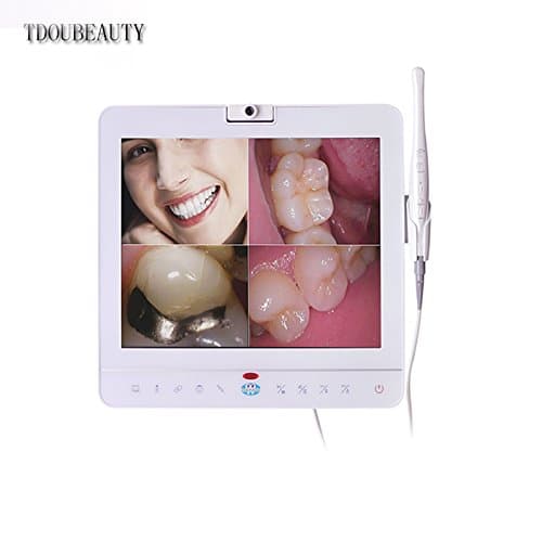 TDOUBEAUTY Perfect Combination of Intraoral Camera and Monito Wired 15 Inch Monitor with Oral Camera Unit (include holder+MP4 player)