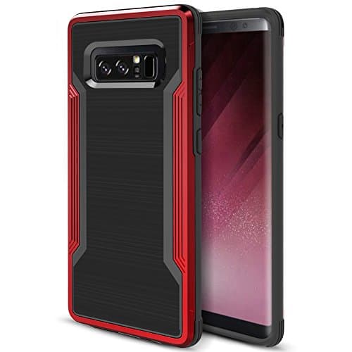 Galaxy Note 8 Case, Hybrid Armor Dual Layer Shockproof Full Protective Anti-Scratch Resistant Heavy Duty Rugged Phone Case for Samsung Galaxy Note 8 Case for Men / Women - Red