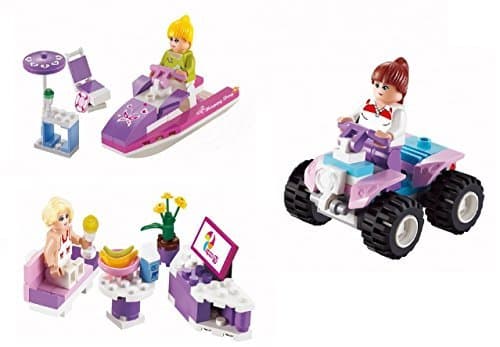 [Xipoo] xipoo Dream 3in1 Individual Building Blocks 135pc Set Lovely TV Room Pink Beach ATV Party Jet Ski Compatible to Lego Parts Great [parallel import goods]