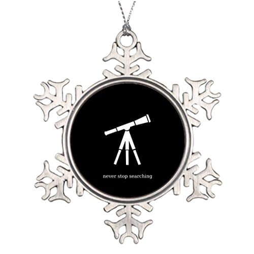 Travel Along Personalized Family Christmas Snowflake Ornaments Telescope Funny Christmas Snowflake Ornaments