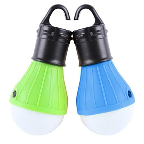 Yeefant 2 Combination Set Outdoor Emergency Lamp LED Camping Hiking Tent Fishing Lantern Hanging Light Tent,4.72 x 2.09 Inch,Green and Blue