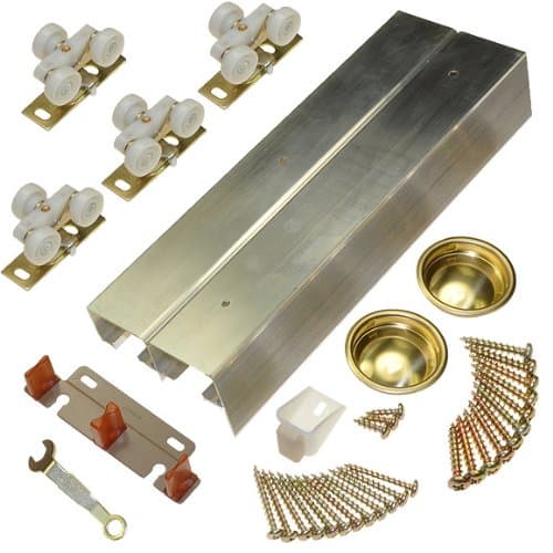 Johnson Hardware 134F Sliding Bypass Door Hardware (96" 2 Door System)