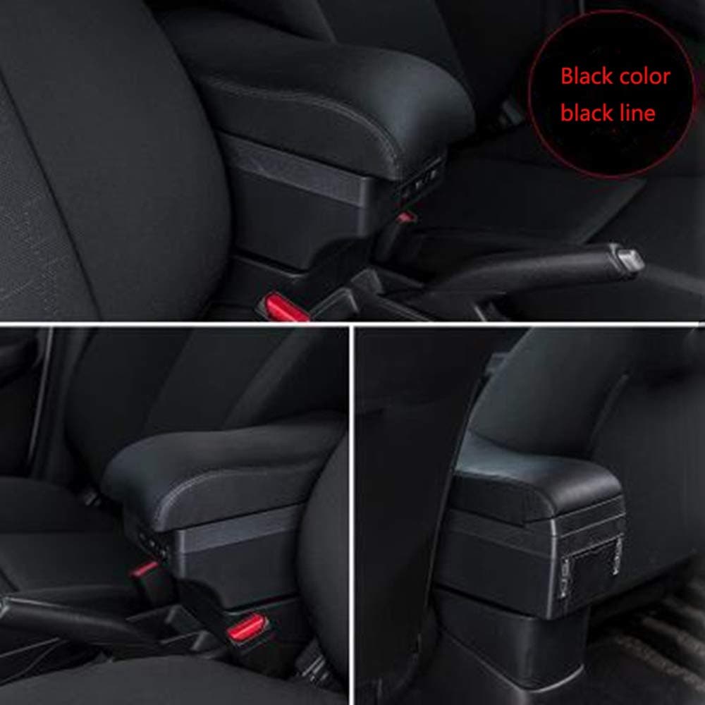 MVMTVT Car Armrest Box for Toyota Rush Armrest Box Car Center Console Modification Car Interior Parts Center Console Armrest Accessories Double Raised with USB