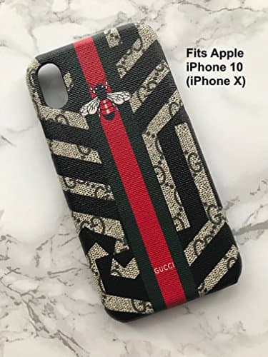 Quality Case UK - Apple iPhone X 10 Faux Leather Designer Cases - Multiple Designs (GG 13)