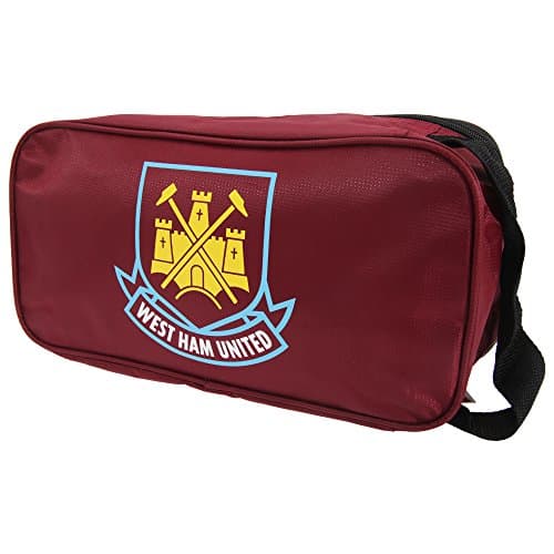 West Ham FC Official Foil Print Football Crest Shoe/Boot Bag (One Size) (Claret/Gold)