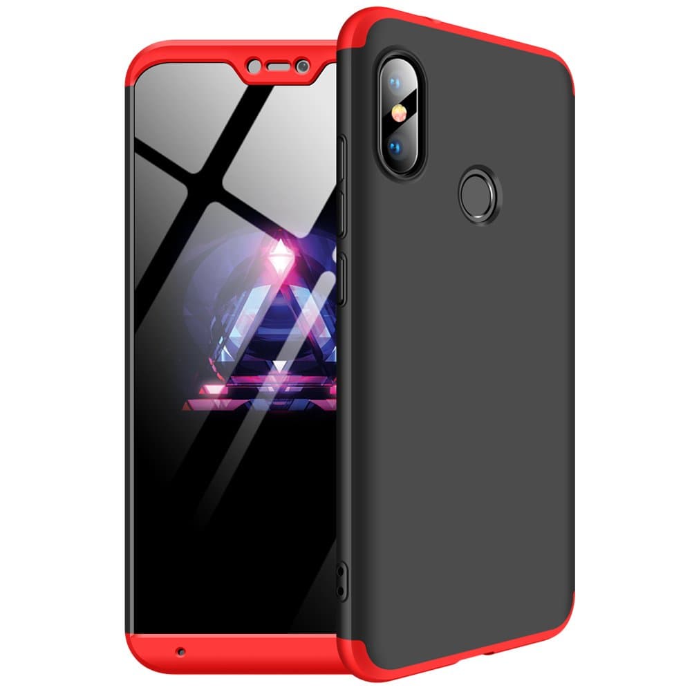 MYLB-US Huawei Honor 8C Case, Ultra-Thin 360 Degree Body Protection [3 in 1] Detachable PC Hard case, Suitable for Huawei Honor 8C (Black+Red)