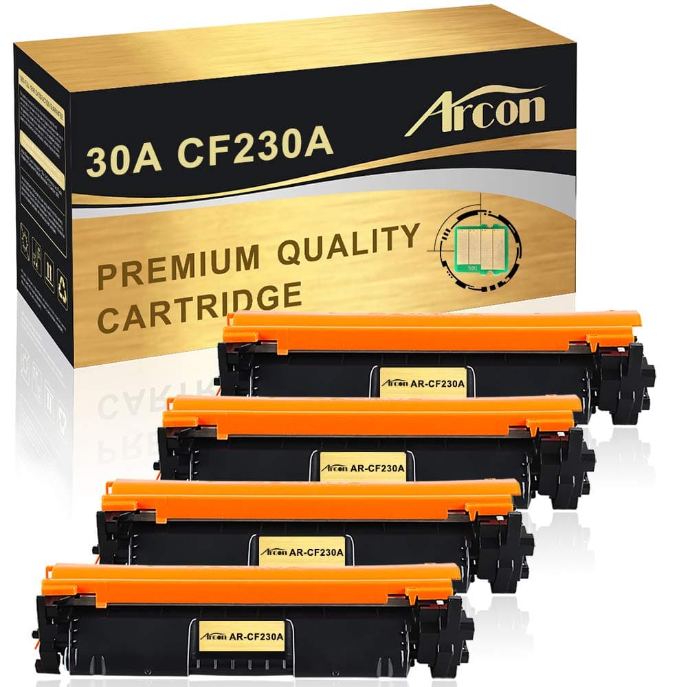 30A CF230A Toner Cartridge Compatible Replacement for HP 30A 30X CF230A CF230X for HP Pro MFP M203dw M227fdw M227fdn M203d M203dn M227sdn M227 M203 Printer (Black, 4-Pack)
