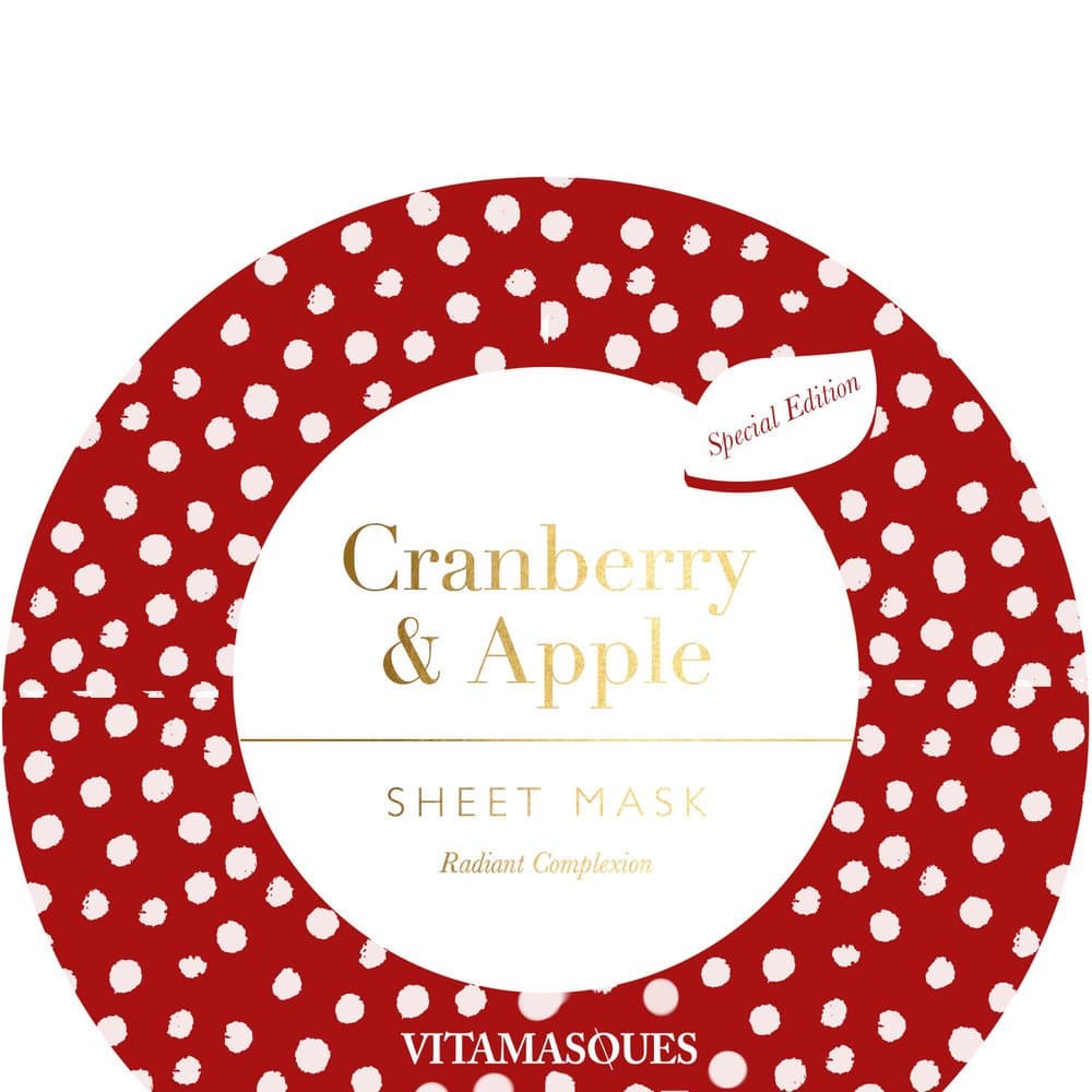 Vitamasques - Limited Edition Mask, Buy One Get One Free Hurry Order Now, Special Edition Face Mask, (Cranberry & Apple, 1 Mask)