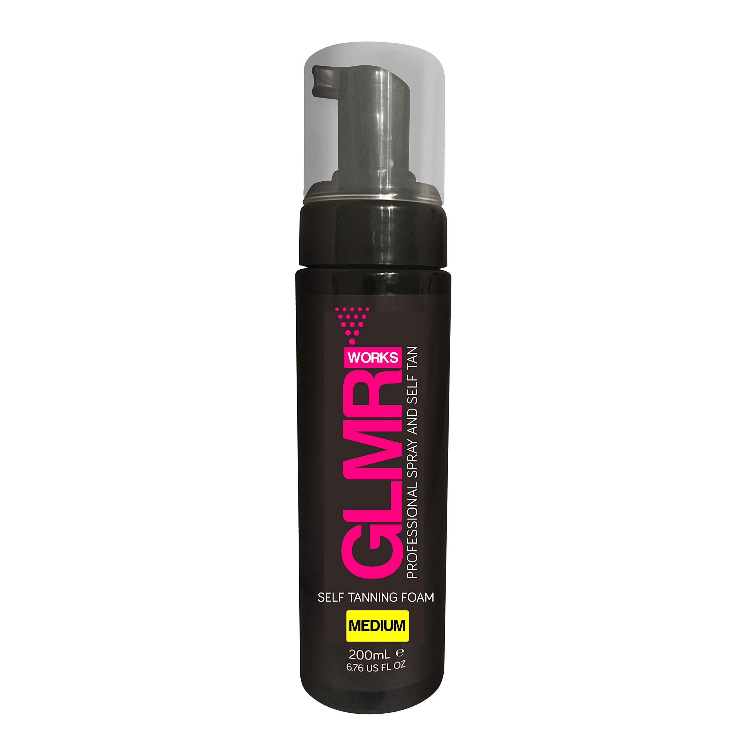 Fake Tan Mousse GLMR Works Professional Self Tanning Foam 200mL Sunless Tanner - (Medium)