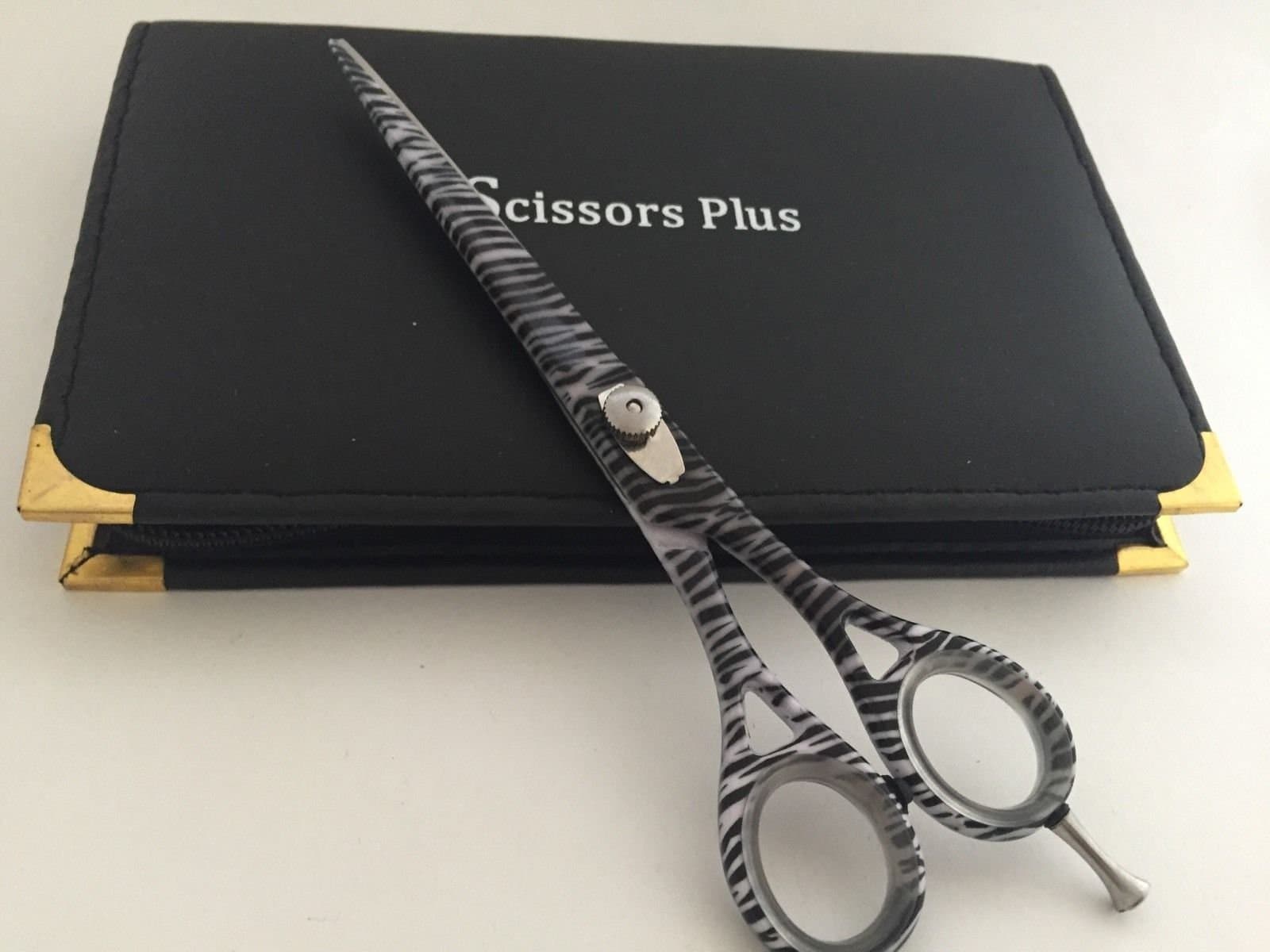 7"Professional Hairdressing Scissors Barber Hair Shears Pet Grooming Barber Shop Scissors Zebra Without Case