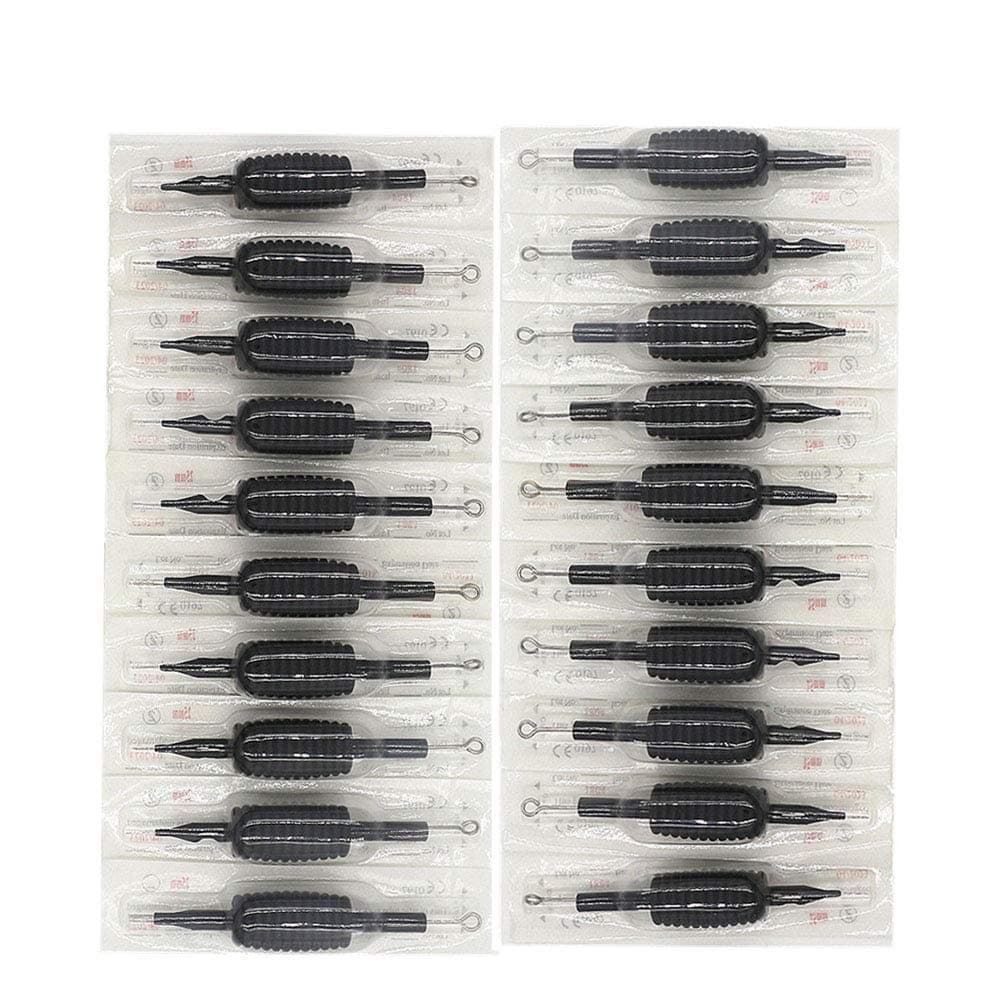 Tattoo Needles and Tubes Combo - Unihubys 20PCS Tattoo Needles with Disposable Tubes Grips,Mixed Size 3RL 5RL 7RL 9RL 5RS 7RS 9RS 5M1 7M1 9M1 Used for Tattoo Machines Tattoo Kit Tattoo Supplies