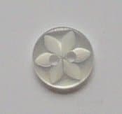 Pack of 100 New 14mm White Star Baby Buttons Polyester