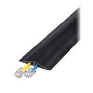 Checkers Cable Protector, 2-Channel, Black, 10 ft. x 7/16"H, Max. Cable Dia.: 1/4" - RFD2-10