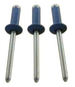 Small Head Chevron Blue Pop Rivets 50 ct. Bryke Racing