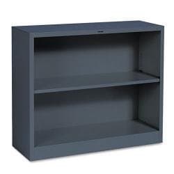 Hon Metal Bookcase - 34.5 X 12.6 X 29 - Steel - 2 X Shelf[ves] - Rust Resistant, Heavy Duty - Charcoal