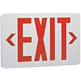 LEDMyplace 4W LED Green Lit Exit Sign Double Sided Light, 120-277 Voltage, UL Listed, Rechargeable Battery, Side and Ceiling Mount Emergency Lights for Commercial Building, Hotel, Hospital, Corridor