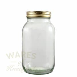 1 Litre Mason Preserving/Canning Jar, two part lid, ideal for preserving, pickling, canning and storage (available in a choice of 3 pack sizes). (12)