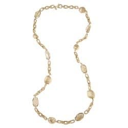 Rivka Friedman 32" Bold Rolo and Gold Rutilated Crystal Nugget Necklace