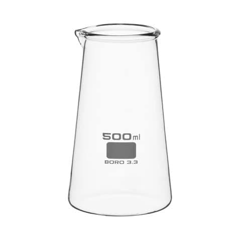 ABGIL Borosilicate Phillips Beaker, 500ml, Non-Graduated, Autoclavable. ONE UNIT