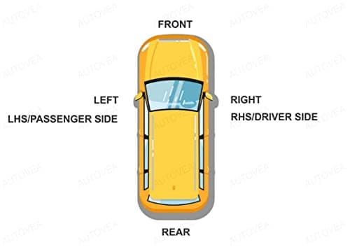 AUTOVEA® Rear View Mirror Glass (Left/Passenger Side) Compatible with Nissan Sunny (2011-2018)