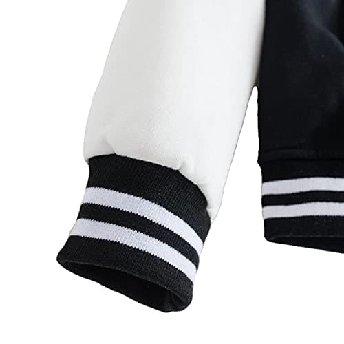 babyhealthy Women's Men's Varsity Baseball Jacket Casual Letterman Bomber Jacket Windbreaker Lightweight Jacket Coat