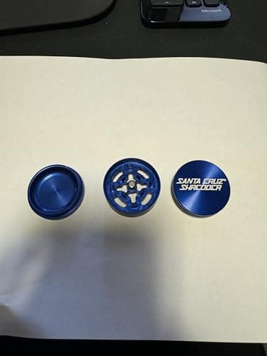 Metal Herb Grinder Knurled Top for Stronger Grip 3 Piece Small 1.7" (Blue)