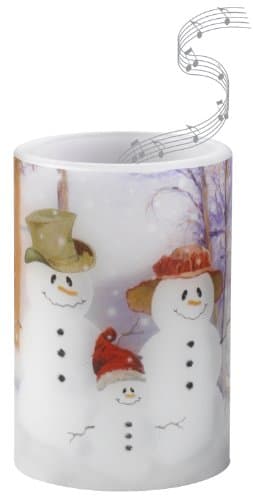 Mark Feldstein Snow Family Musical Flameless Candle - 4"