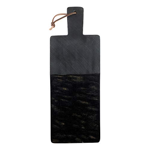 Black Rectangular Marble and Mango Wood Serving Board