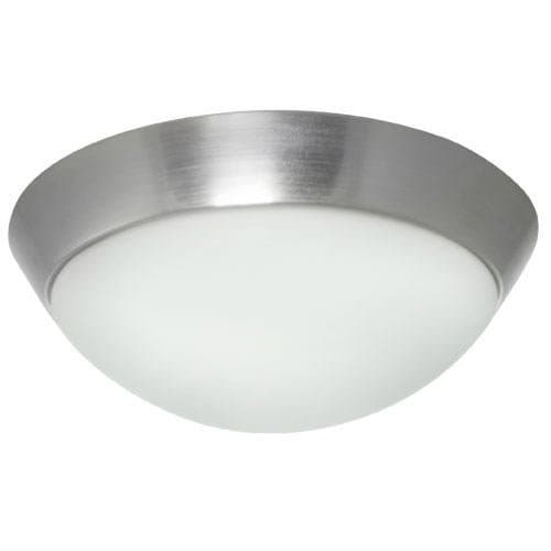 Efficient Lighting EL-801-218-BN Contemporary Flushmount Brushed Nickel Finish with White Glass Energy Star Qualified
