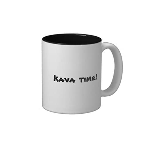 Endingfo Kava Time Initial Quote Letter Two-tone Classic White Coffee Mug