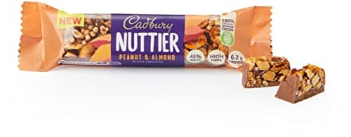 Cadbury Nuttier Peanut & Almond Milk Chocolate Bar, 40g